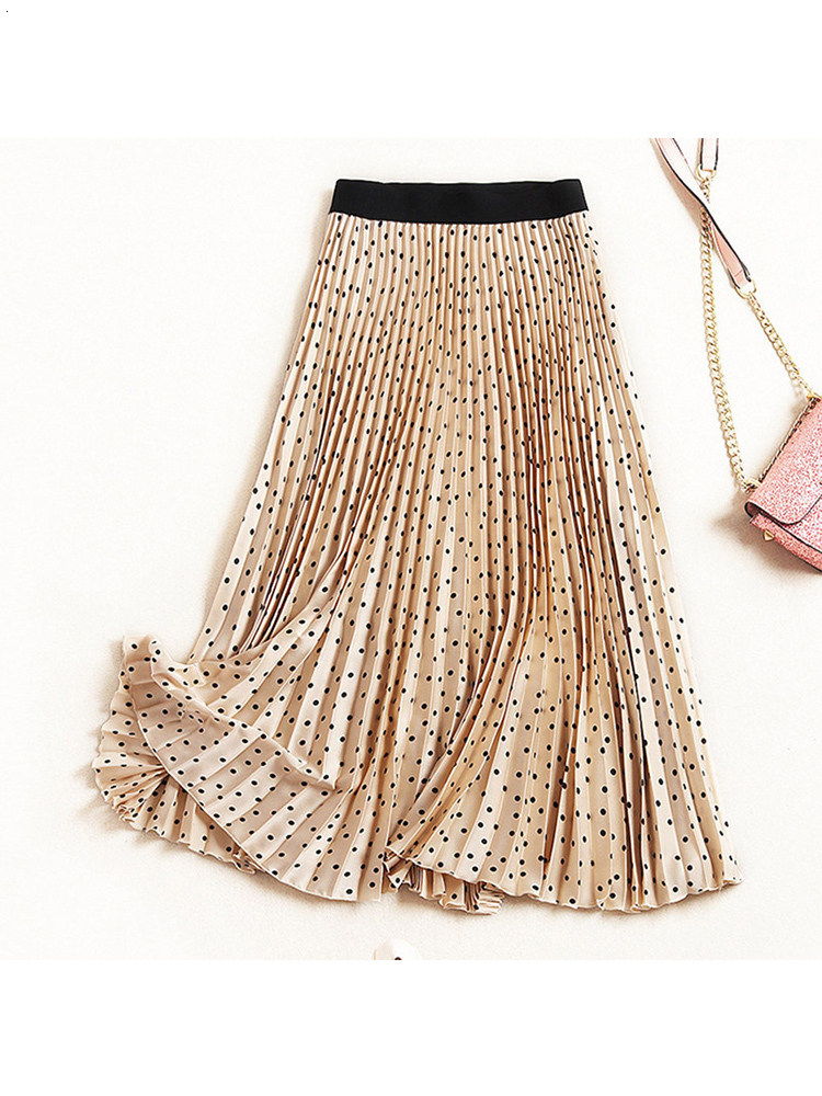 Skirts Pleated Skirts Women Spring Autumn Skirt High Waist Print Midi Skirts Womens Velvet Skirt Maxi Long Skirts Femme Faldas Mujer 230414