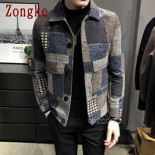 Mens Jackets Zongke Woolen Plaid Bomber Jacket Japanese Streetwear Men Winter Coat M-3XL M5CK, Green
Mens Jackets Zongke Woolen Plaid Bomber Jacket Japanese Streetwear Men Winter Coat M-3XL M5CK, Green