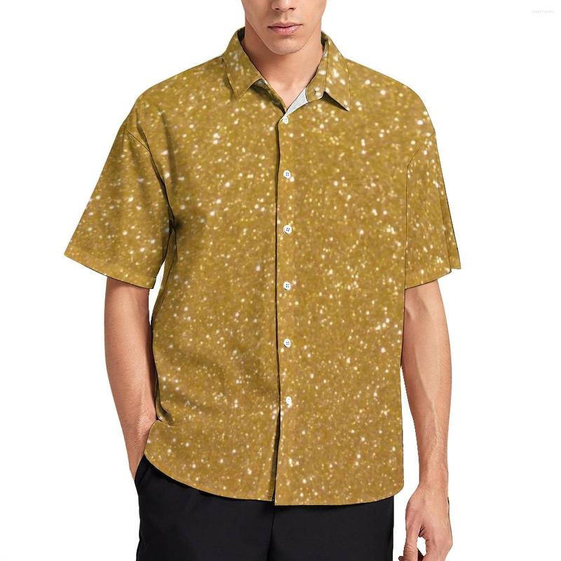 Men's Casual Shirts Faux Gold Metallic Beach Shirt Glitter Metal Print Sparkly Hawaiian Men Fashion Blouses Short Sleeves Pattern Tops, Style-17
Men's Casual Shirts Faux Gold Metallic Beach Shirt Glitter Metal Print Sparkly Hawaiian Men Fashion Blouses Short Sleeves Pattern Tops, Style-17