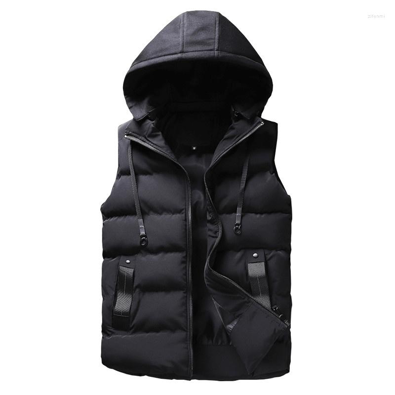 Men's Vests Hooed Men Vest 2023 Winter Sleeveless Jackets Stylish Mens Parkas Windproof Warm Cotton Padded Waistcoat Homme, Black
Men's Vests Hooed Men Vest 2023 Winter Sleeveless Jackets Stylish Mens Parkas Windproof Warm Cotton Padded Waistcoat Homme, Black