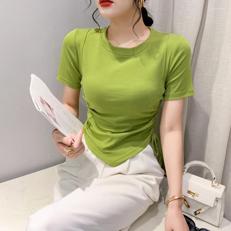Women's T Shirts #6175 Black White Green Grey Short Shirt Women Cotton Asymmetrical Tshirt Female O-neck Korean Style Tight For Girl
Women's T Shirts #6175 Black White Green Grey Short Shirt Women Cotton Asymmetrical Tshirt Female O-neck Korean Style Tight For Girl
