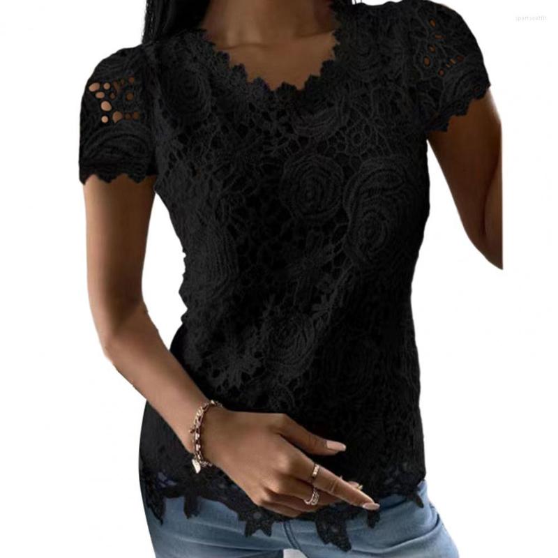 Women's Blouses Stylish Bottoming Blouse Lightweight Lace T-shirt Short Sleeve Sweet Sexy Tee Shirt Slim Fit, White
Women's Blouses Stylish Bottoming Blouse Lightweight Lace T-shirt Short Sleeve Sweet Sexy Tee Shirt Slim Fit, White