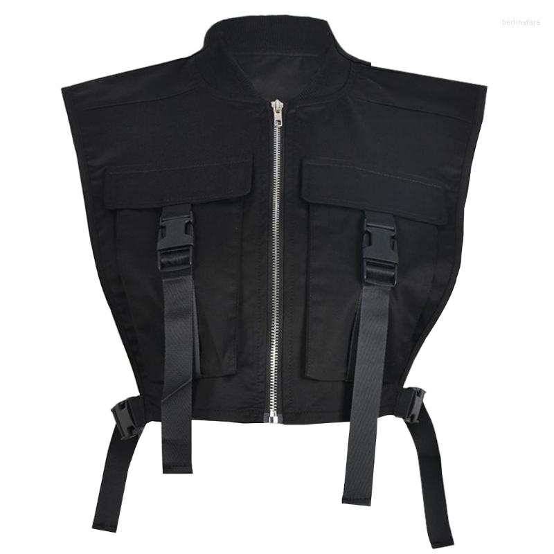 Women's Vests Women Harajuku Punk Waistcoat Sleeveless Stand Collar Cargo Vest Outwear Buckle Front Side Open With Pockets, Black
Women's Vests Women Harajuku Punk Waistcoat Sleeveless Stand Collar Cargo Vest Outwear Buckle Front Side Open With Pockets, Black