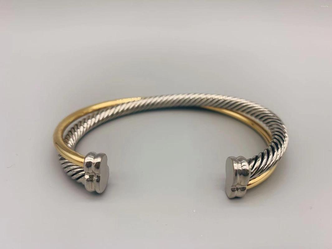 Bangle Le Han Jewelry Crossover Bracelet With18K Gold Plated
