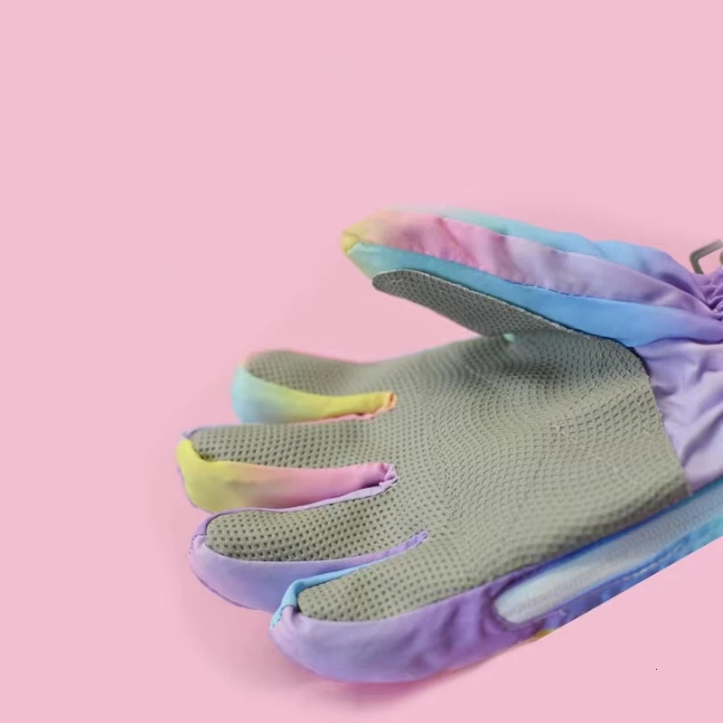 Ski Gloves Kids Winter Non slip Thicken Windproof Warm Waterproof Children Snow Sports Child Mittens for Snowboard 4 12Y 231114