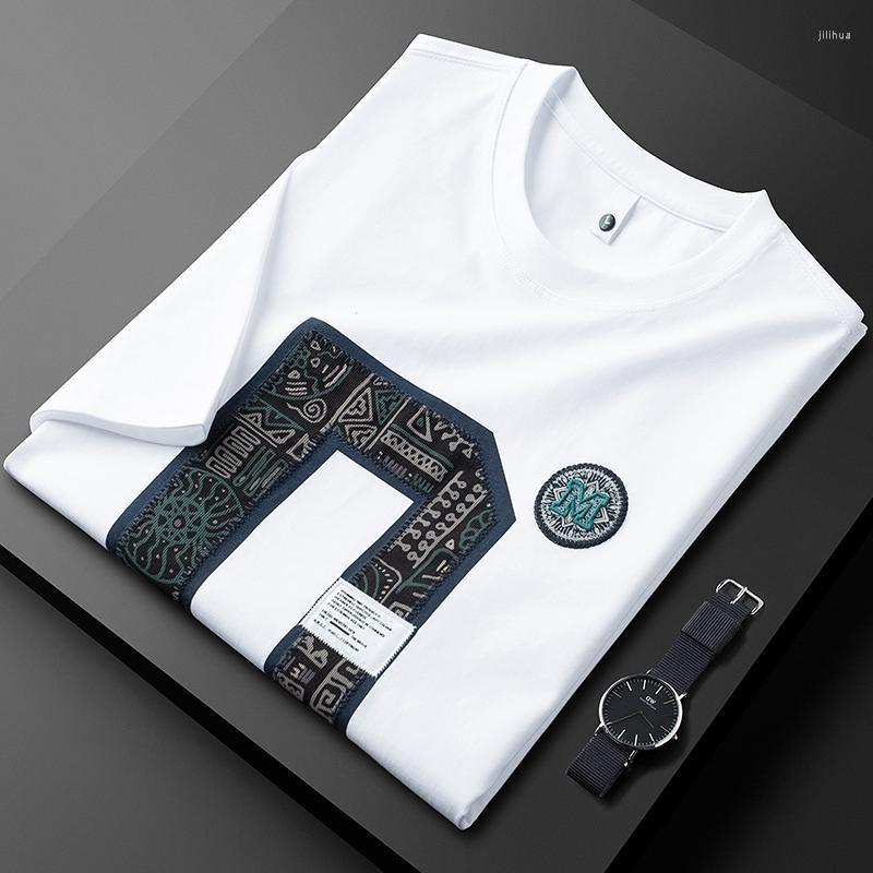 Men's T Shirts High-end Luxury Mercerized Cotton Summer Skin-friendly T-shirt Men's Short Sleeve Personalized Print Letter Trend Round, Black
Men's T Shirts High-end Luxury Mercerized Cotton Summer Skin-friendly T-shirt Men's Short Sleeve Personalized Print Letter Trend Round, Black