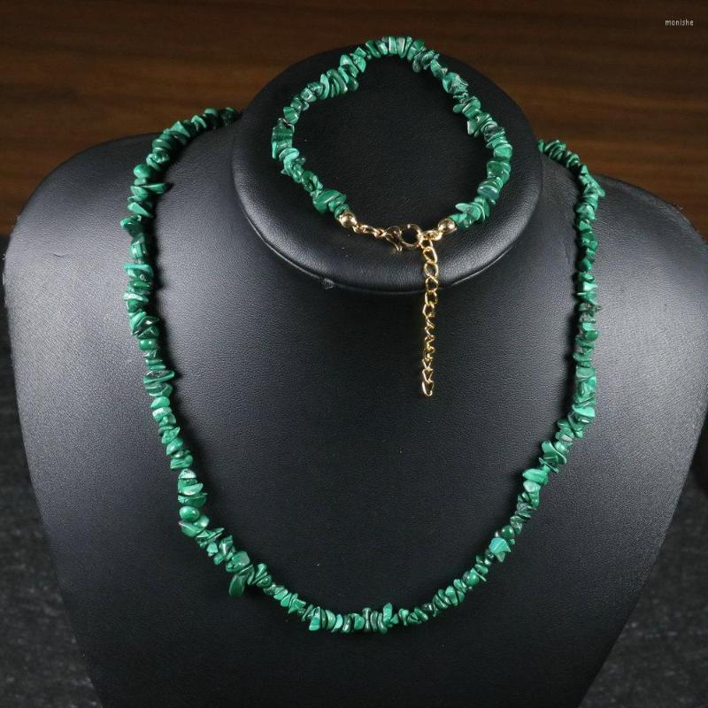 Choker Chip Stone Bracelet Necklace Natural Malachite Irregular For Women Healing Meditation Jewelry Set
Choker Chip Stone Bracelet Necklace Natural Malachite Irregular For Women Healing Meditation Jewelry Set