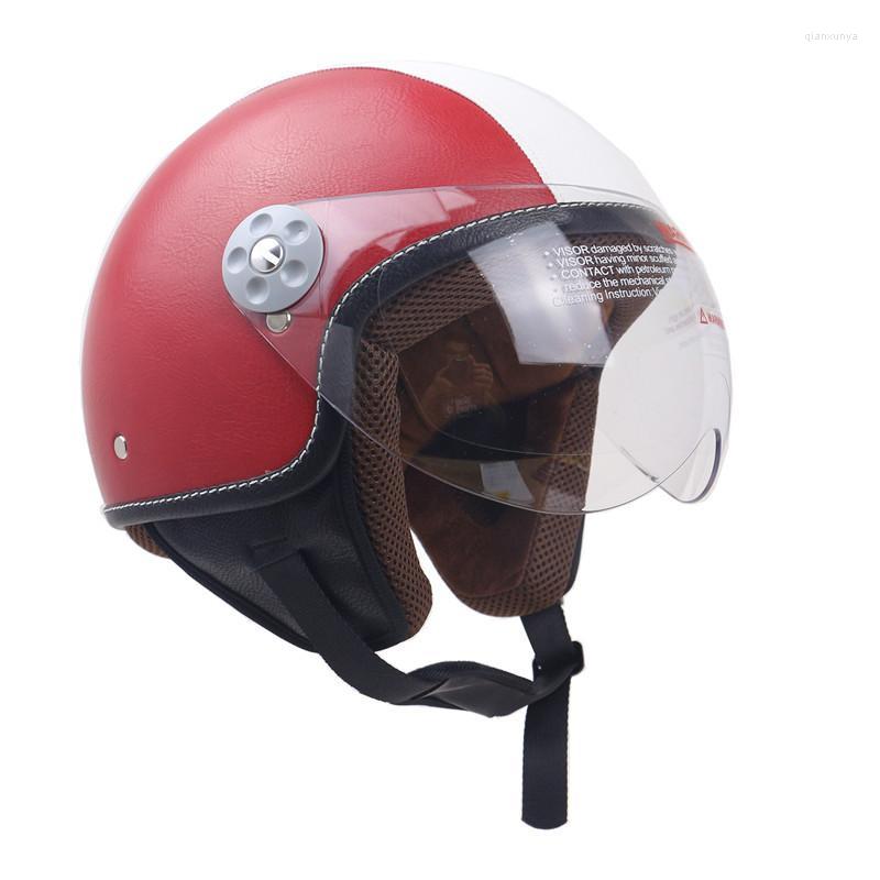 Motorcycle Helmets Leather Covered Helmet Vintage Open Face Men Women Jet Scooter Motorbike Accessories Drop, Red xl
Motorcycle Helmets Leather Covered Helmet Vintage Open Face Men Women Jet Scooter Motorbike Accessories Drop, Red xl
