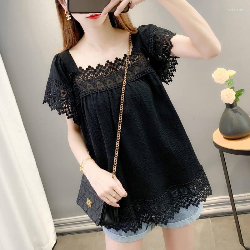 Women's Blouses Plain Square Neck Top Women Short Sleeve Chiffon Blouse Plus Size Loose Fashion Korean Tops Style 2023, Black
Women's Blouses Plain Square Neck Top Women Short Sleeve Chiffon Blouse Plus Size Loose Fashion Korean Tops Style 2023, Black