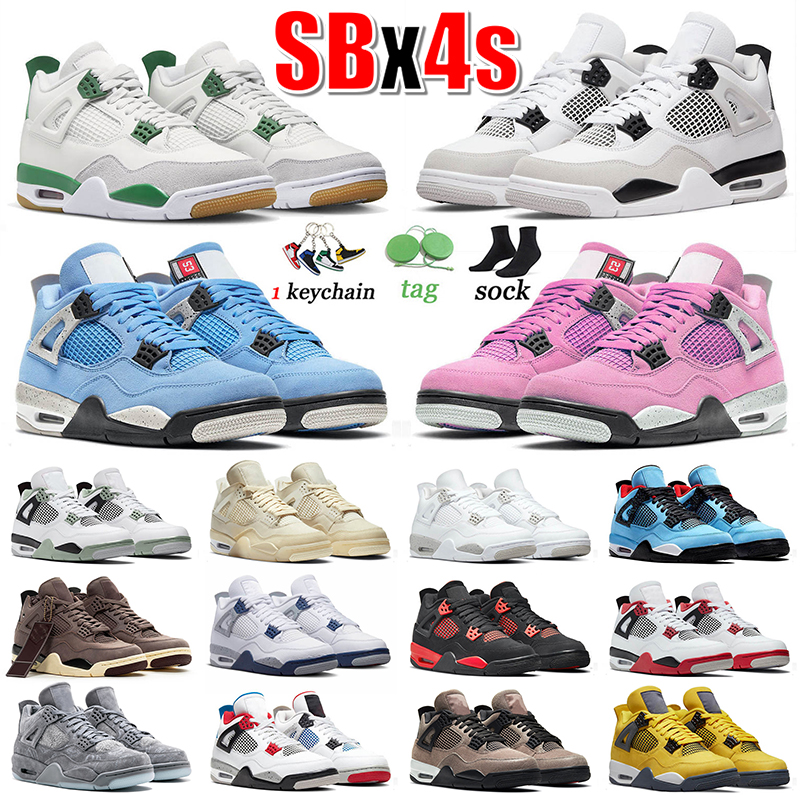 Retro 4 x SB Men Basketball Shoes Jordans4 Pine Green Military Black Cat University Blue Pink Offs White Sail Travis Scotts Thunder Jordan4s Jumpman 4s Women Sneakers, A28 lightning 40-47
Retro 4 x SB Men Basketball Shoes Jordans4 Pine Green Military Black Cat University Blue Pink Offs White Sail Travis Scotts Thunder Jordan4s Jumpman 4s Women Sneakers, A28 lightning 40-47