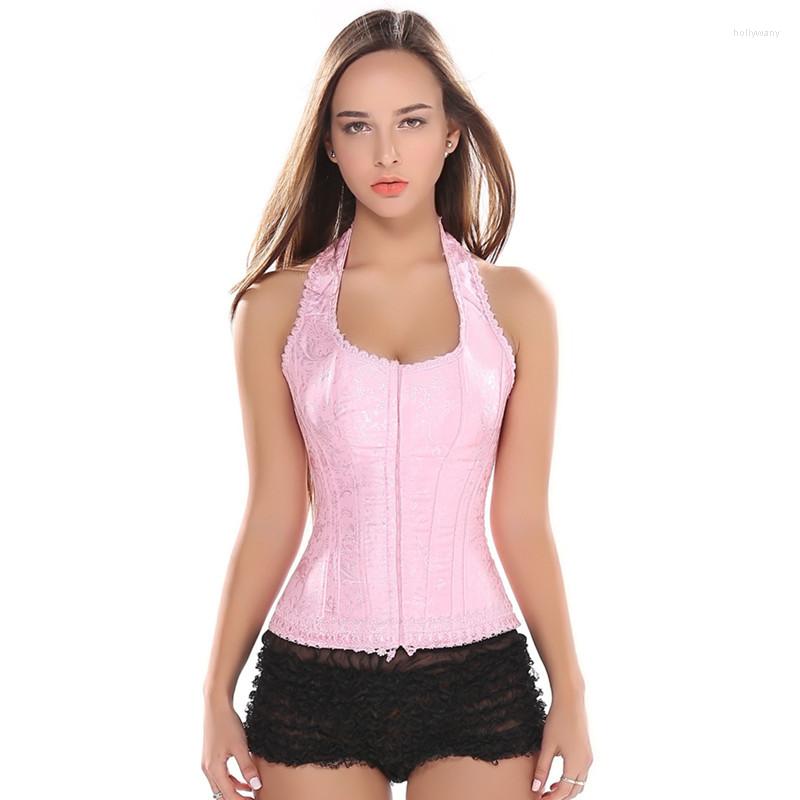 Women' Shapers Pink Jacquard Straps Overbust Corset Sexy Waist Cincher Bustier Shapewear Lace Up Boned BodyShaper Halter -6XL
Women' Shapers Pink Jacquard Straps Overbust Corset Sexy Waist Cincher Bustier Shapewear Lace Up Boned BodyShaper Halter -6XL