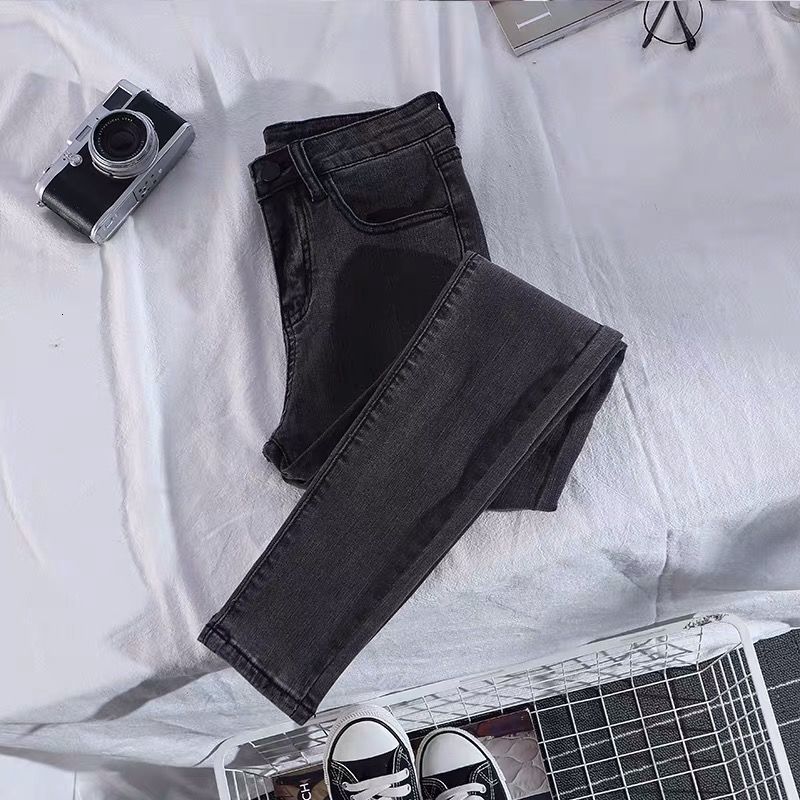 Women's Jeans Elastic Strech Jeans for women high waist full Length skinny pencil black blue Denim pants Slim streetwear female Trousers 230413