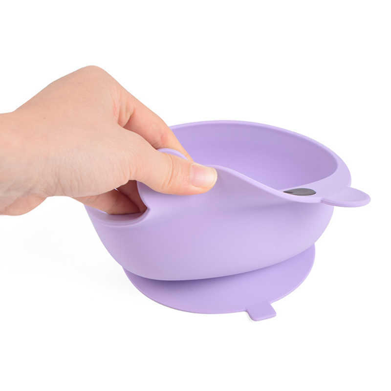 Cups Dishes Utensils Children's Silicone Bowl Spoon And Fork Set Baby Cartoon Bear Suction Cup Anti-drop Complementary Food Bowl Kids Plate Dishe