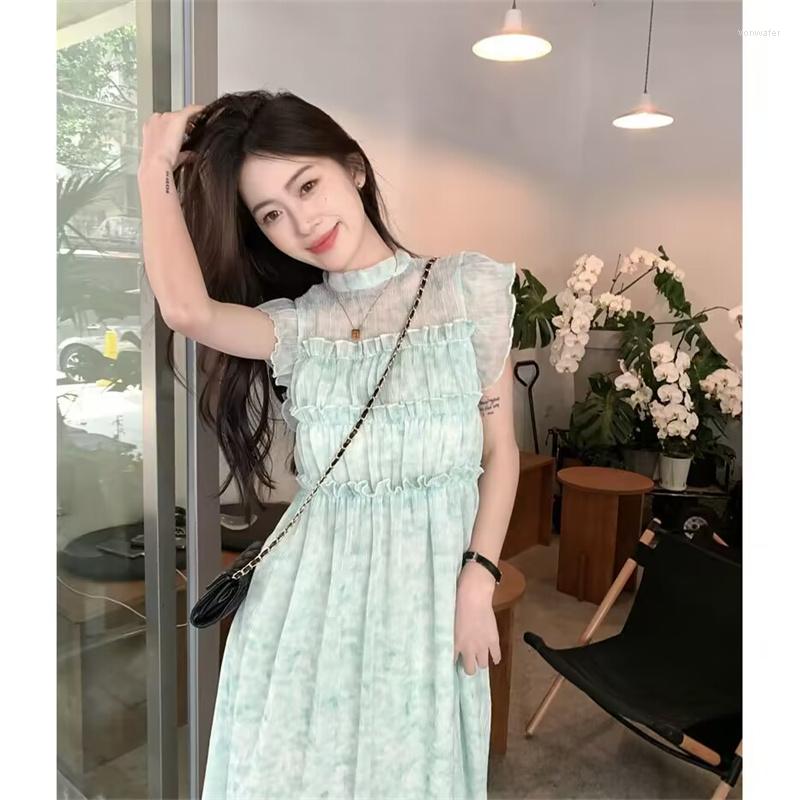 Casual Dresses Women Dress A-Line High Waist Strap Green Floral Midi Chiffon Holiday Beach Summer Vestidos
Casual Dresses Women Dress A-Line High Waist Strap Green Floral Midi Chiffon Holiday Beach Summer Vestidos