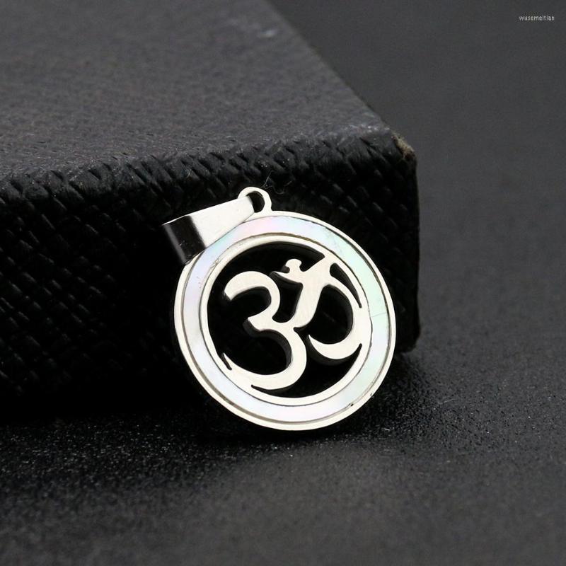 Pendant Necklaces Titanium Steel Om Silver Color Hollow Sacred Sanskrit Mantra Charms Buddhism Amulet Necklace Woman Female Collar Jewelry
Pendant Necklaces Titanium Steel Om Silver Color Hollow Sacred Sanskrit Mantra Charms Buddhism Amulet Necklace Woman Female Collar Jewelry