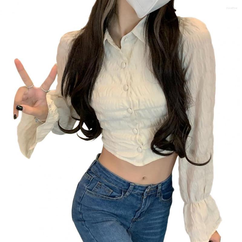 Women's Blouses Women Spring Shirt Hollow Out Lace Up Short Pattern Long Sleeves Bow-knot Lantern Lady Top Clothes, White
Women's Blouses Women Spring Shirt Hollow Out Lace Up Short Pattern Long Sleeves Bow-knot Lantern Lady Top Clothes, White