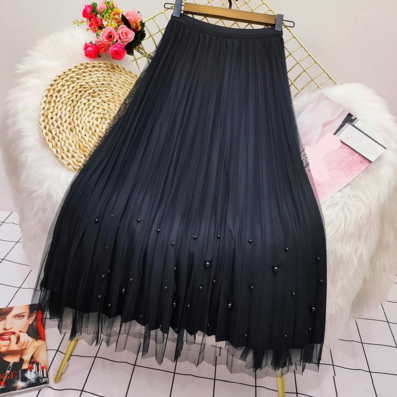 Skirts 2023 Both Sides Wear Pearls Mesh Skirt Women Summer Velvet High Waist Long Woman Solid Color A Line Pleated Skir, Blue
Skirts 2023 Both Sides Wear Pearls Mesh Skirt Women Summer Velvet High Waist Long Woman Solid Color A Line Pleated Skir, Blue