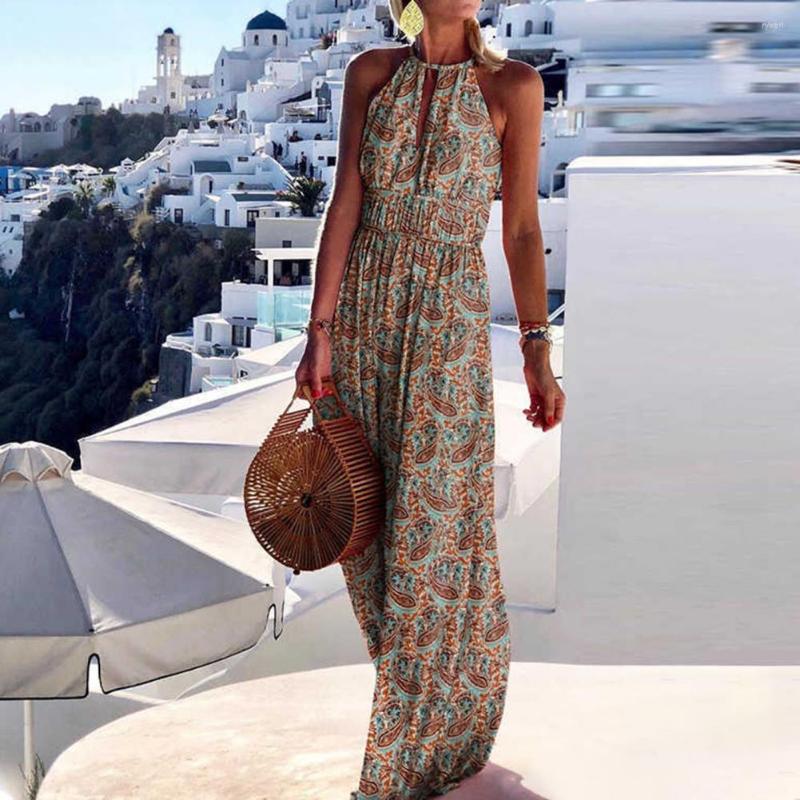 Casual Dresses Elegant Bohemian Women Dress Sleeveless Backless Paisley Floral Print Halter Maxi Streetwear For Party, Multicolor
Casual Dresses Elegant Bohemian Women Dress Sleeveless Backless Paisley Floral Print Halter Maxi Streetwear For Party, Multicolor