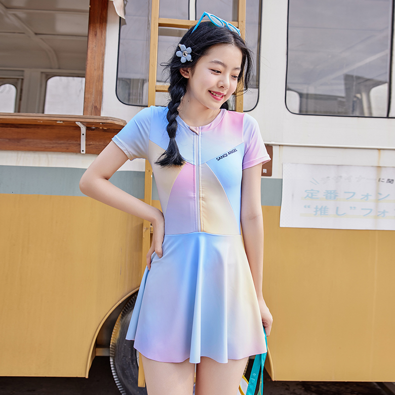 Women' Swimwear Swimsuit Girls Swimwear Print Swimming Suit Bathing Suit Short Sleeve Zipper Swimdress Body Suit Swim Beach Wear 230414, Blue
Women' Swimwear Swimsuit Girls Swimwear Print Swimming Suit Bathing Suit Short Sleeve Zipper Swimdress Body Suit Swim Beach Wear 230414, Blue