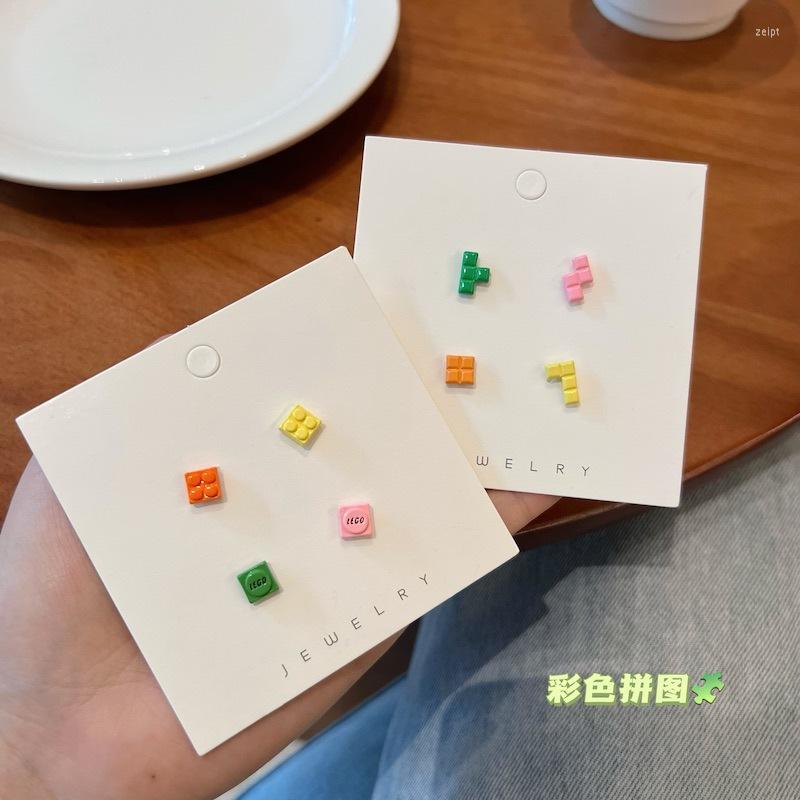 Stud Earrings Fashion S925 Color Creative Geometric Puzzle Building Block Set Niche Design Retro Temperament Cute Tide
Stud Earrings Fashion S925 Color Creative Geometric Puzzle Building Block Set Niche Design Retro Temperament Cute Tide