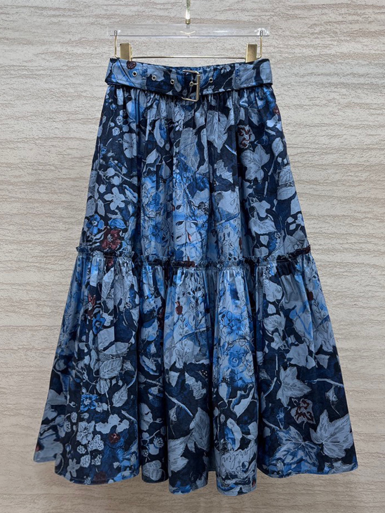 Skirts Designer's vintage print lace-up high-waisted half skirt women's fashion draw pleated loose large swing A-line pomp skirt 230414, Champagne
Skirts Designer's vintage print lace-up high-waisted half skirt women's fashion draw pleated loose large swing A-line pomp skirt 230414, Champagne