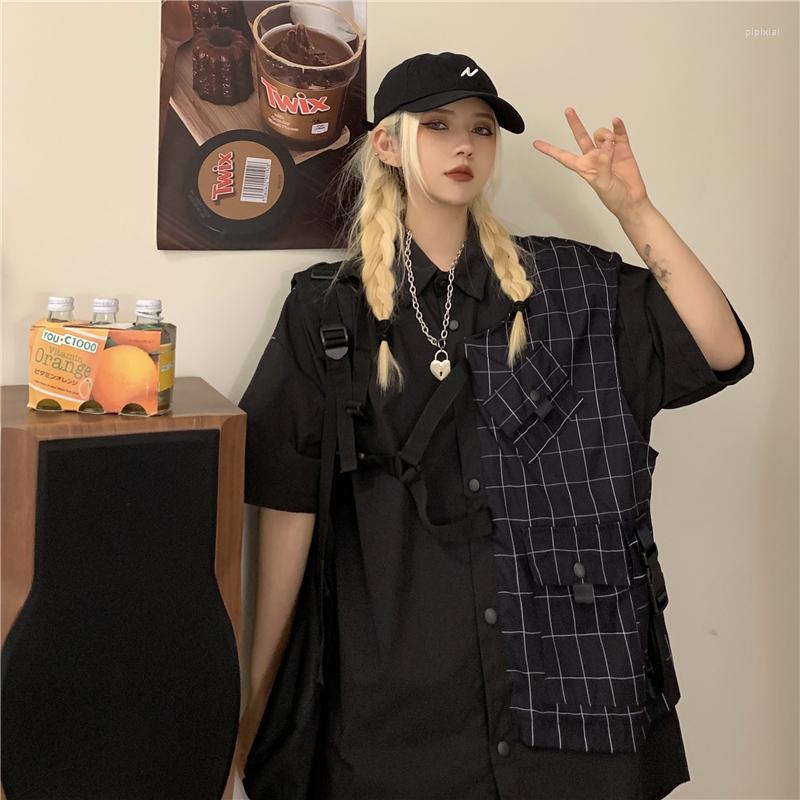 Women's Blouses 2023 Summer Loose Casual Men And Women Short Sleeve Shirt Vintage Stitching Cargo Tops Unisex Harajuku Streetwear Camisa, Black
Women's Blouses 2023 Summer Loose Casual Men And Women Short Sleeve Shirt Vintage Stitching Cargo Tops Unisex Harajuku Streetwear Camisa, Black