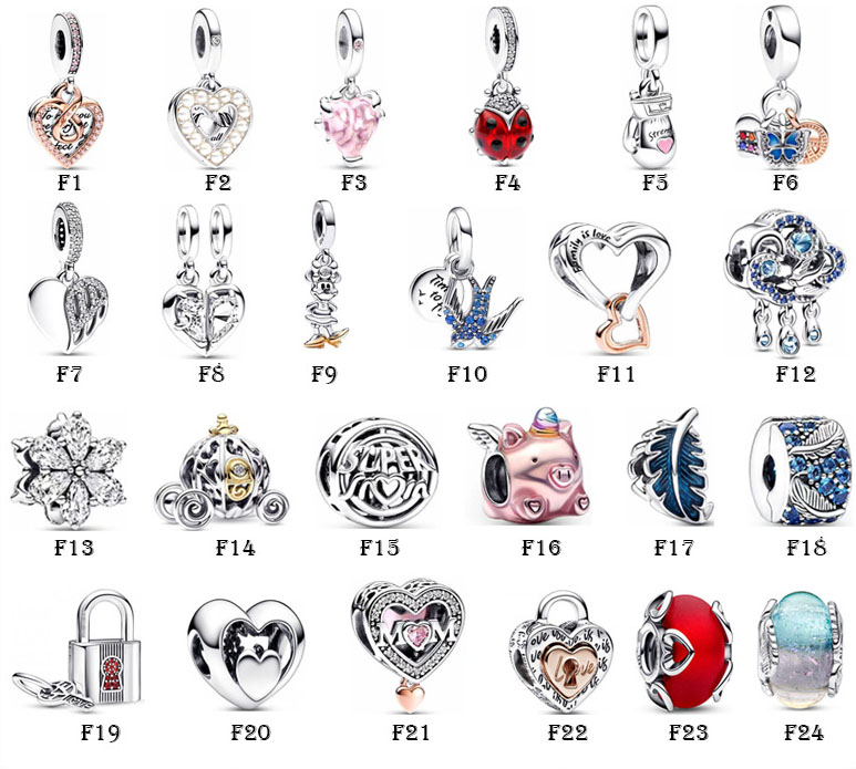 S925 Sterling Silver Charm Mother's Day Love Piggy Pig and Pumpkin Caddy Pearl Suitable for DIY Women's Jewelry Fashion Accessories