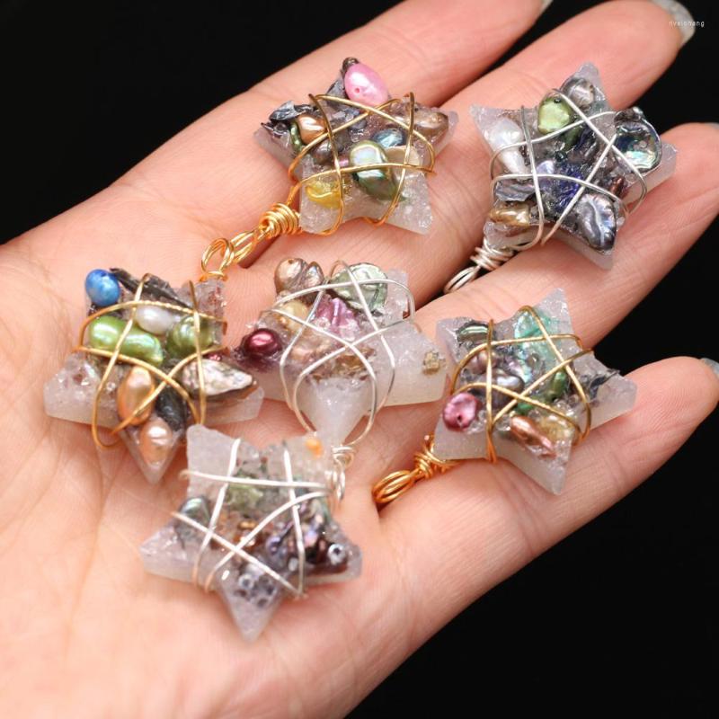 Pendant Necklaces Natural Stone Five Pointed Star Crystal Pearl Pendants Charms For Jewelry Making Necklace Earring Accessories Women Gift
Pendant Necklaces Natural Stone Five Pointed Star Crystal Pearl Pendants Charms For Jewelry Making Necklace Earring Accessories Women Gift