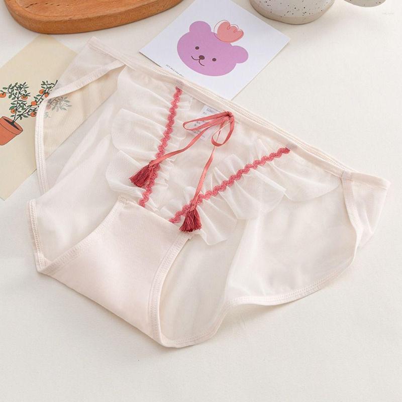 Women's Panties Sweet Bow Tassels Ruffled Briefs Mesh Women Sexy Solid Color Transparent Lolita Girl Cotton Crotch Underwear, White
Women's Panties Sweet Bow Tassels Ruffled Briefs Mesh Women Sexy Solid Color Transparent Lolita Girl Cotton Crotch Underwear, White