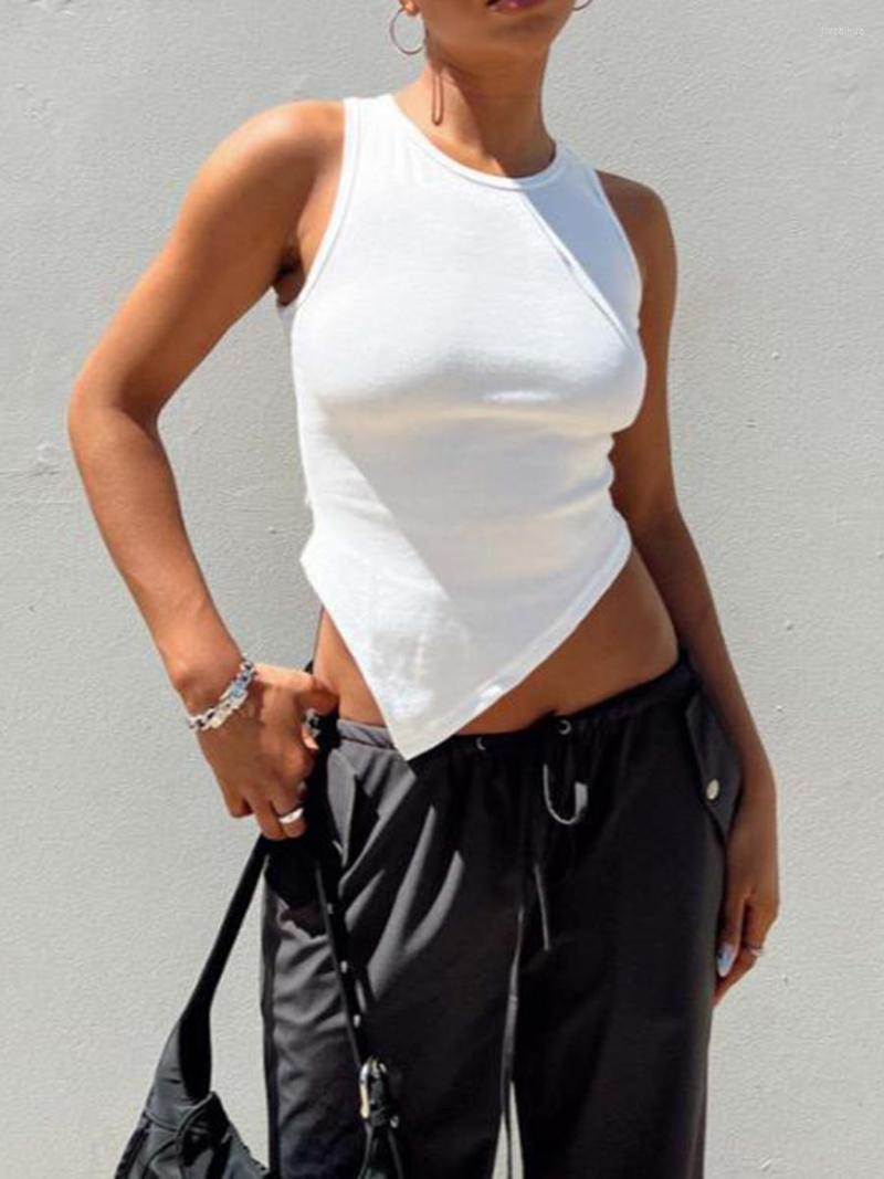 Women's Tanks Women Summer Tank Top Sleeveless Crew Neck Irregular Solid Color Vest Tops For Daily Party, White
Women's Tanks Women Summer Tank Top Sleeveless Crew Neck Irregular Solid Color Vest Tops For Daily Party, White