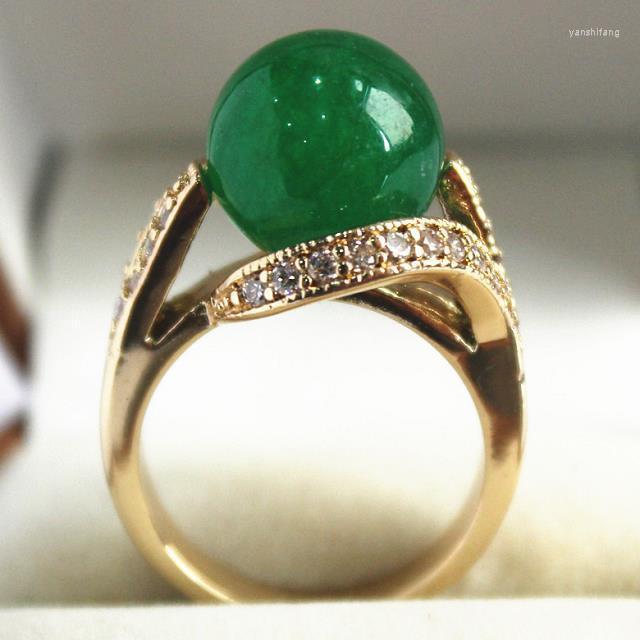 Cluster Rings Lady's Elegant Jewelry Fine With Crystal Decorated &12mm Green Jade Bread Ring(#7.8.9)
Cluster Rings Lady's Elegant Jewelry Fine With Crystal Decorated &12mm Green Jade Bread Ring(#7.8.9)