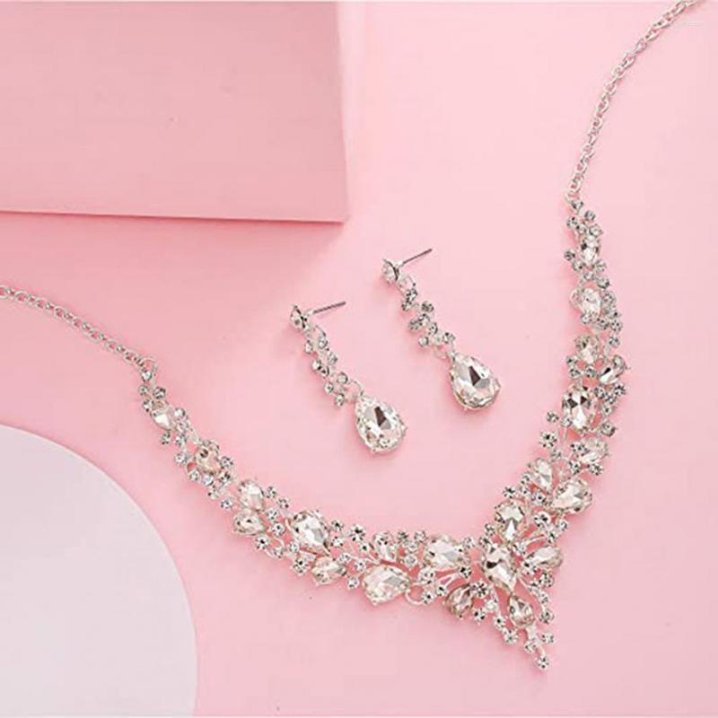 Necklace Earrings Set Wedding Jewelry Hollow Out All Match Faux Gem Crystal Bride For, Picture shown
Necklace Earrings Set Wedding Jewelry Hollow Out All Match Faux Gem Crystal Bride For, Picture shown