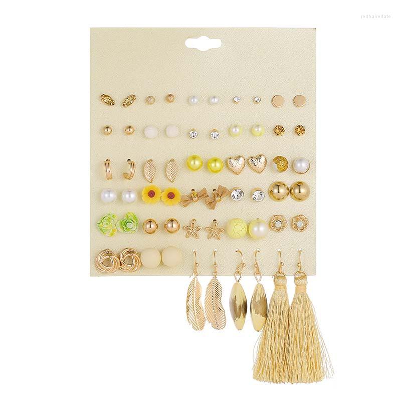 Stud Earrings 30 Pairs/set Crystal Pearl Heart Leaf Sunflower Star Long Tassel Drop Set For Women Gift Boho Jewelry
Stud Earrings 30 Pairs/set Crystal Pearl Heart Leaf Sunflower Star Long Tassel Drop Set For Women Gift Boho Jewelry
