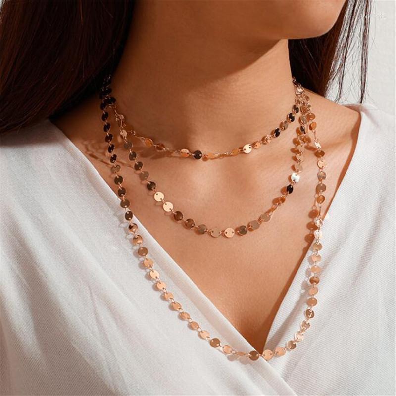 Pendant Necklaces Creative Multi-Layer Geometric Necklace For Women Charming Ladies Gold Clavicle Wedding Party Girls Gifts
Pendant Necklaces Creative Multi-Layer Geometric Necklace For Women Charming Ladies Gold Clavicle Wedding Party Girls Gifts