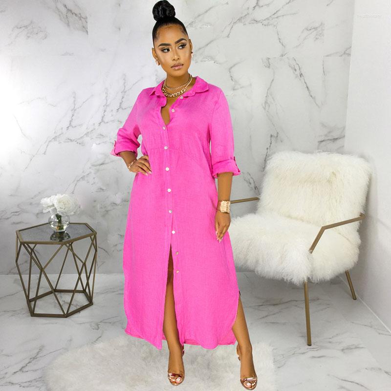 Ethnic Clothing African Shirt Long Dress Women Lapel Button Full Sleeve Robes Spring Fashion Solid Color Streetwear Dresses Vestidos
Ethnic Clothing African Shirt Long Dress Women Lapel Button Full Sleeve Robes Spring Fashion Solid Color Streetwear Dresses Vestidos