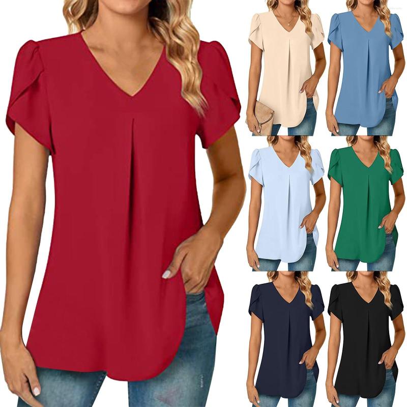 Women's Blouses 2023 Women's Summer Fashion Chiffon Shirt V Neck Short Sleeved Tunic Top Suitable For Leggings, Beige
Women's Blouses 2023 Women's Summer Fashion Chiffon Shirt V Neck Short Sleeved Tunic Top Suitable For Leggings, Beige