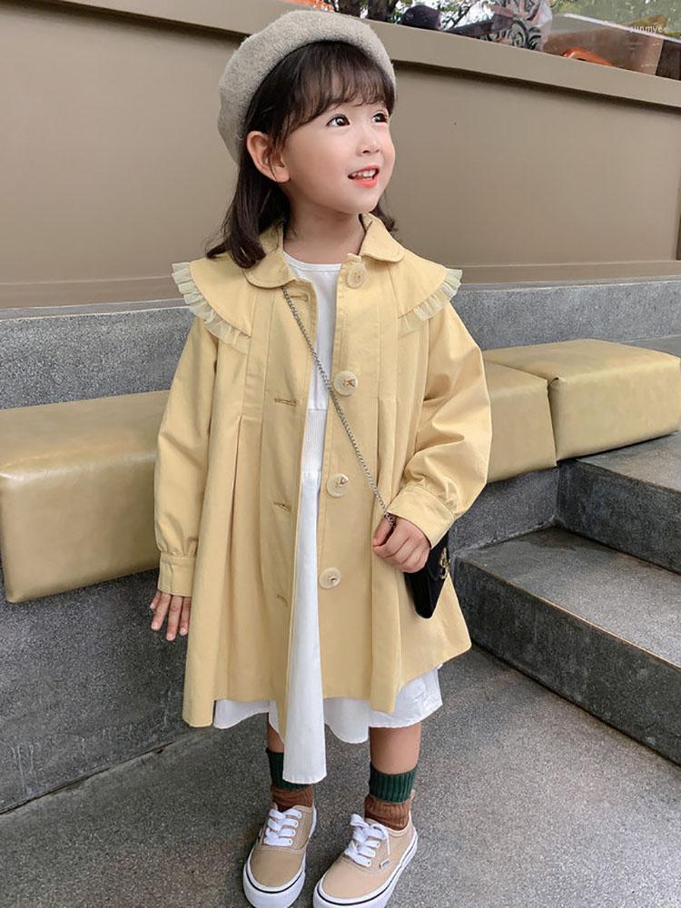 Coat 2023 Spring And Autumn Baby Girls Windbreaker Cute Double Collar Medium Length Solid Color Fashion Children Clothing, Yellow
Coat 2023 Spring And Autumn Baby Girls Windbreaker Cute Double Collar Medium Length Solid Color Fashion Children Clothing, Yellow