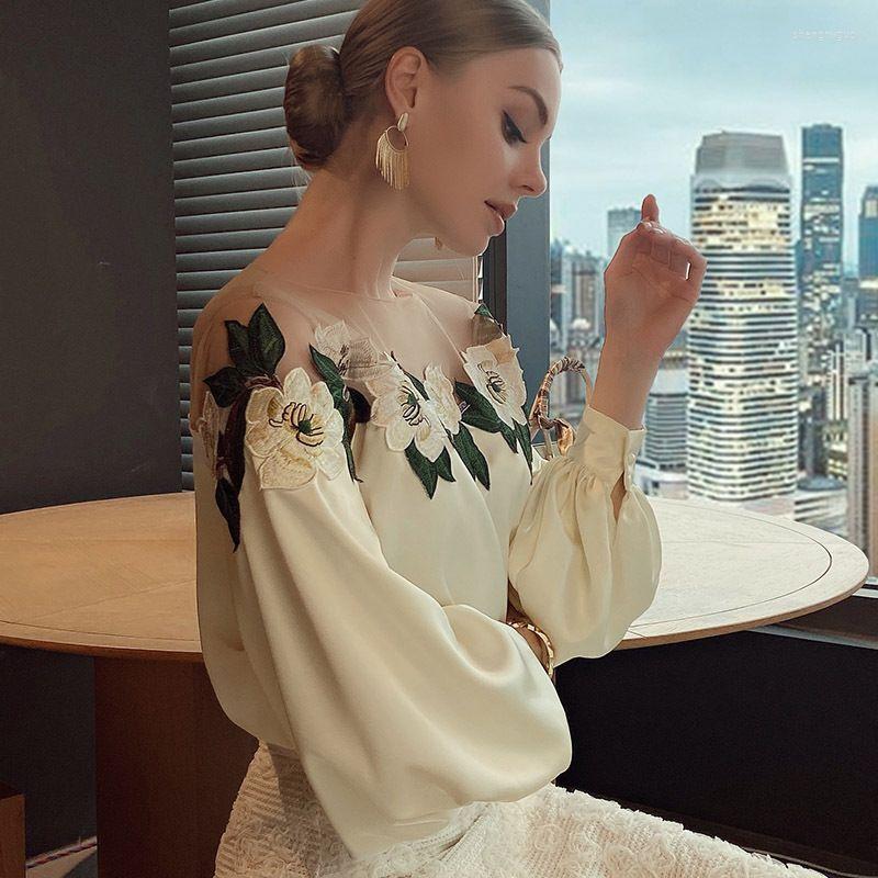 Women's Blouses Cacocala 2023 Spring Mesh Floral Embroidery Women Blouse Vintage Lantern Sleeve Shirt Female Tops Casual Clothes, Brown
Women's Blouses Cacocala 2023 Spring Mesh Floral Embroidery Women Blouse Vintage Lantern Sleeve Shirt Female Tops Casual Clothes, Brown