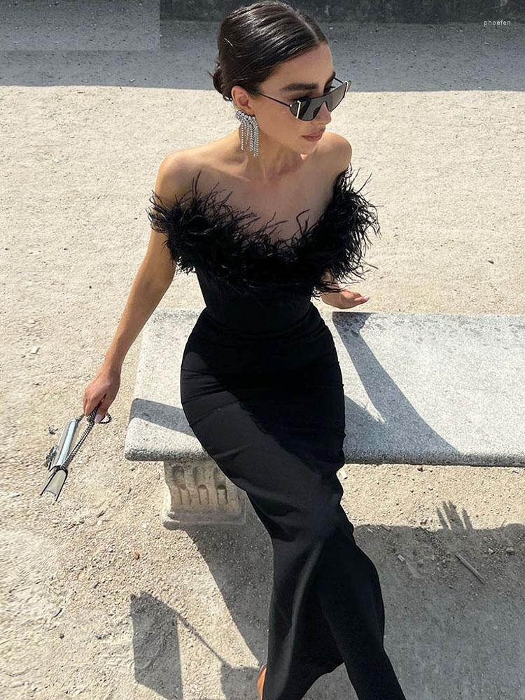 Casual Dresses UKCNSEP Elegant Strapless Long Party Women Bodycon Sexy Fashion Feather Sleeveless Backless Club Midi Dress, Black
Casual Dresses UKCNSEP Elegant Strapless Long Party Women Bodycon Sexy Fashion Feather Sleeveless Backless Club Midi Dress, Black