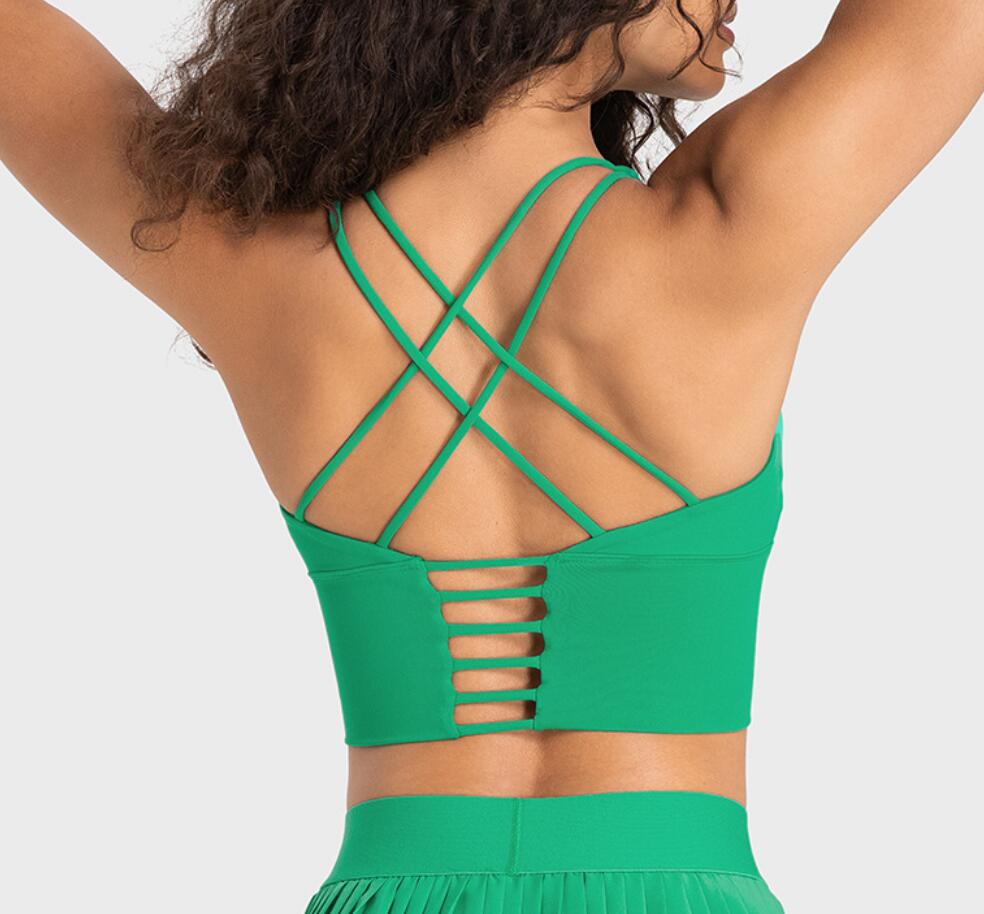 LU-095 Yoga Sports Bra Thin Shoulder Strap Cross Back Tank Tops Gym Clothes Women Underwears Fitness Small Sling Padded Tops, Jiang red
LU-095 Yoga Sports Bra Thin Shoulder Strap Cross Back Tank Tops Gym Clothes Women Underwears Fitness Small Sling Padded Tops, Jiang red