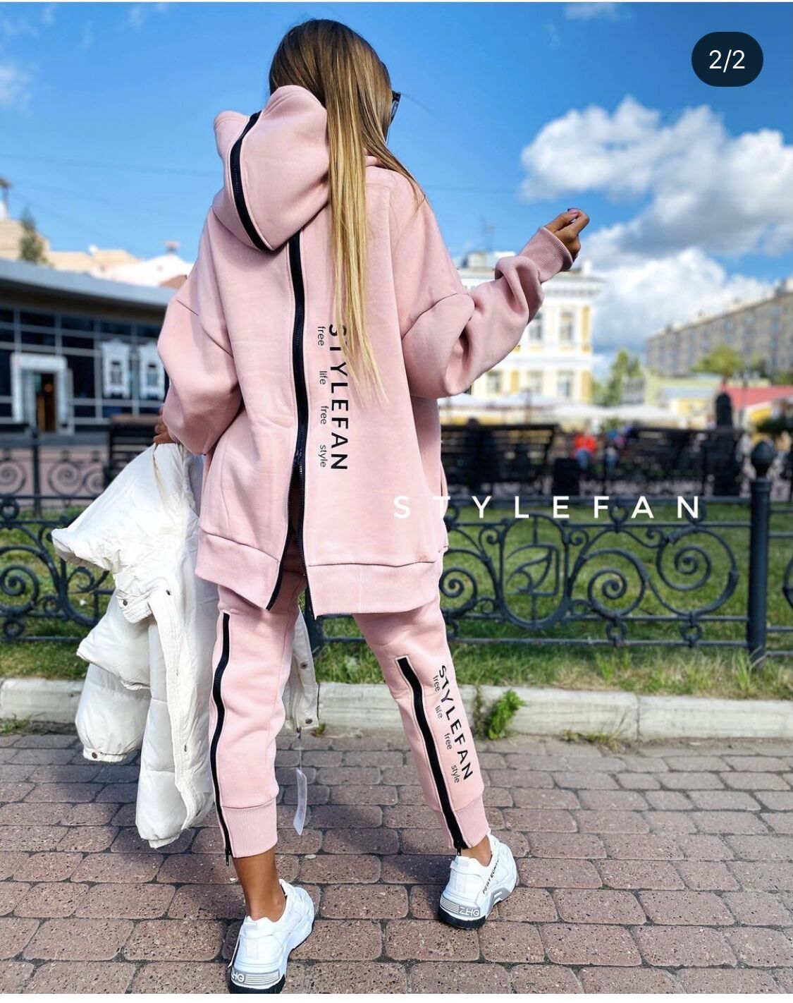 Women's Two Piece Pants Tracksuit Women Two Piece Set Loose Back Zipper Long Hoodies Pants Set Autumn Thin Sportswear Pullover Streetwear Joggers