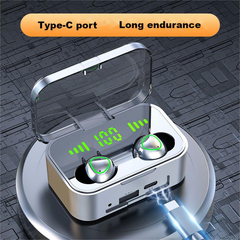 TWS Bluetooth headphone Wireless Earphone In-ear Earphone Sport Earphone YD02 Model Two Earbuds with built-in Microphone LED display high Quality Head