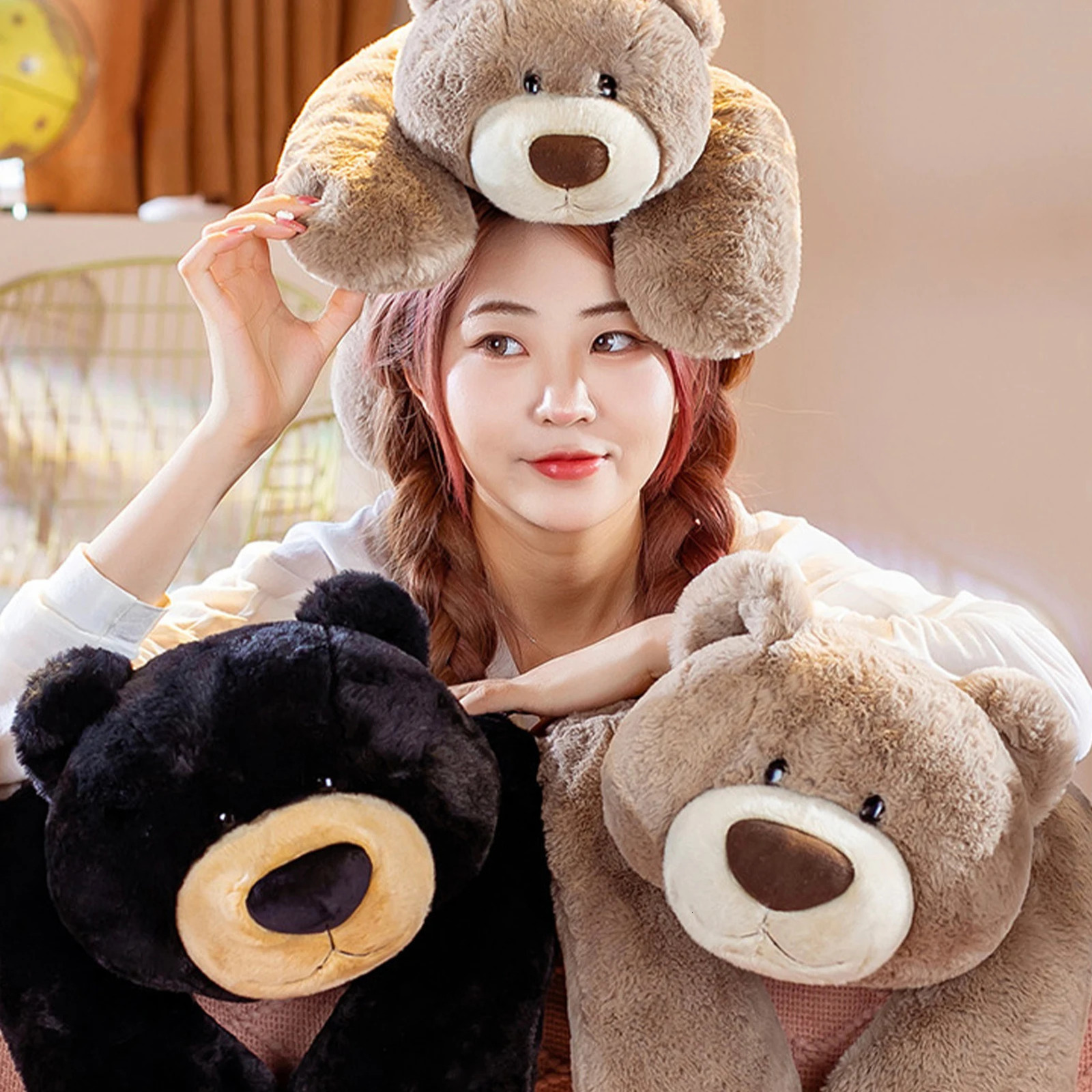 Plush Dolls Weighted Stuffed Animal Plushie Cute Pillow Stuffed Animals Tummy Plush Toy Soft Pillow For Kids Hug Bear Doll 231114