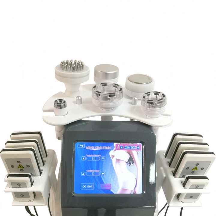 Professional 6 in 1 cavitation 80K 40k ultrasonic S shape cavitation 80K vacuum rf body slimming machine For beauty salons