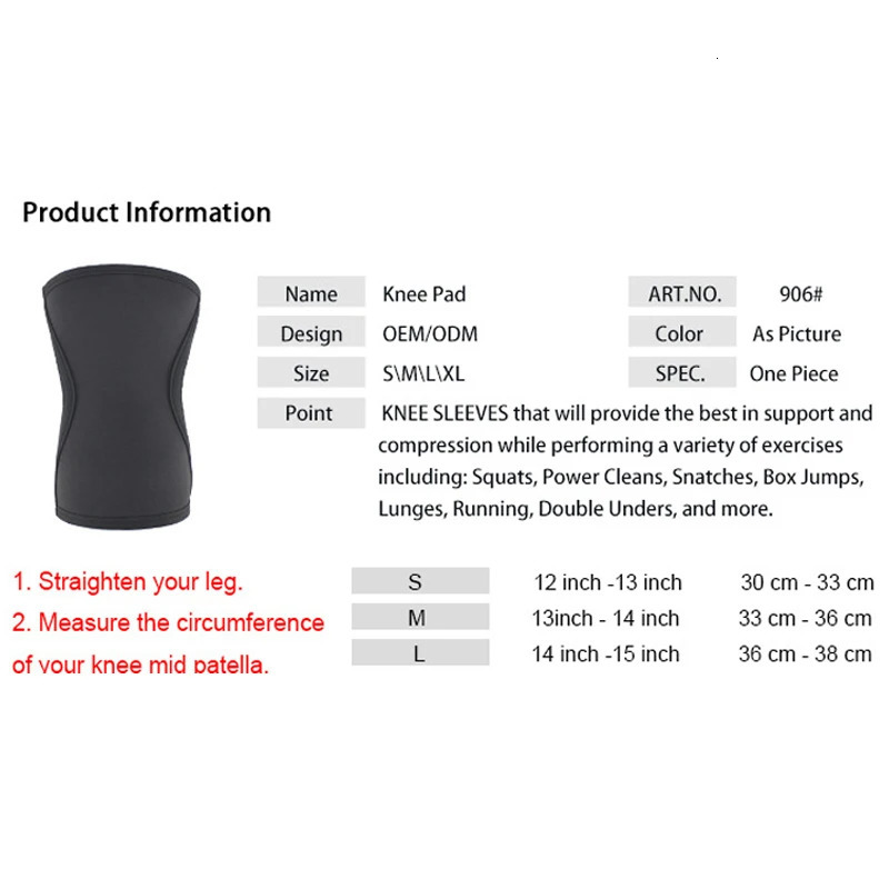 Elbow Knee Pads 1 Pair Squat 7mm Knee Sleeves Pad Support Men Women Gym Sports Compression Neoprene Knee Protector For CrossFit Weightlifting 231114
