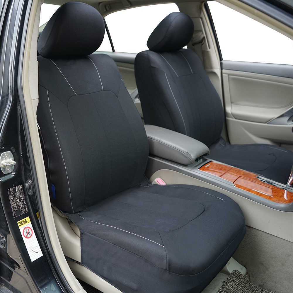 New Black Universal Polyester Car Seat Cover Full Set Unisex Accessories Interior Decoration Fit Car SUV Van Seat Protector