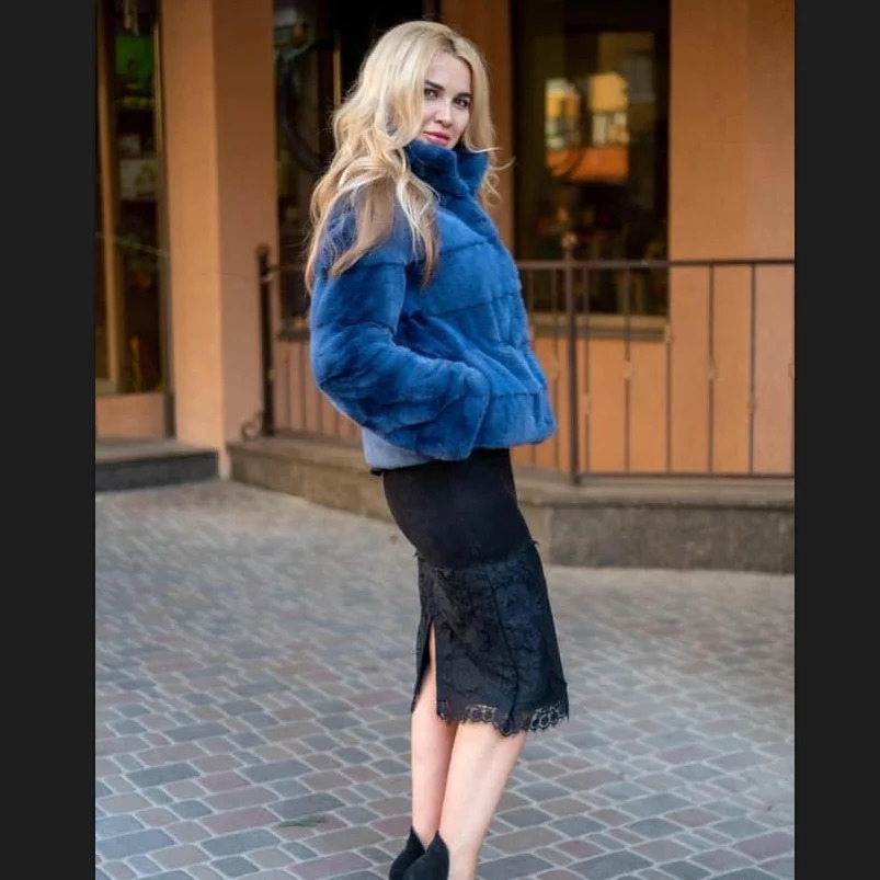 Women's Fur Faux Whole Mink Real Regular Medium Slim Women Coat Autumn Winter Jacket 231114