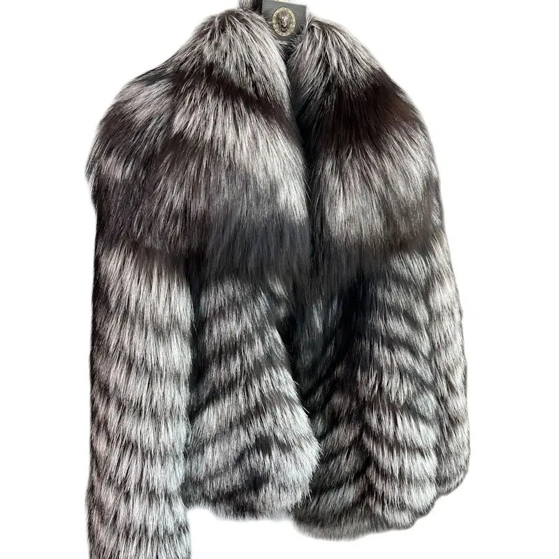 Women's Fur Faux 2023 real sable Winter Import Coat Weave Whole Skin Thick Female Long Sleeve Short Natural Coats 231114