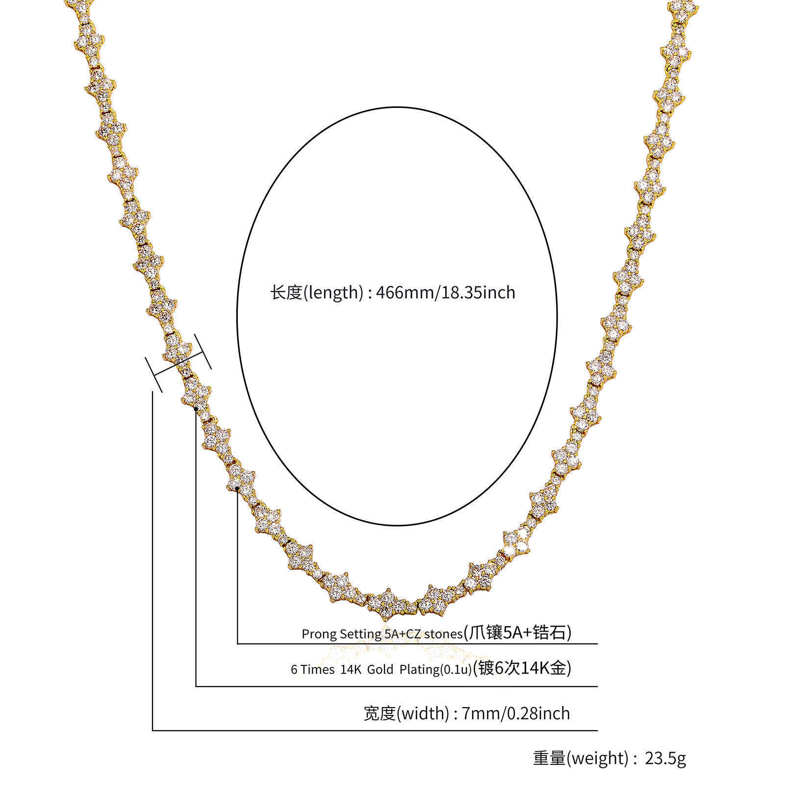 Sumptuous New Tennis Chain Bracelet Necklace Floral Mixed Set Single Row Full Prong CZ Cubic Zirconia Diamond Couple Hip Hop Jewelry Accessories Gifts