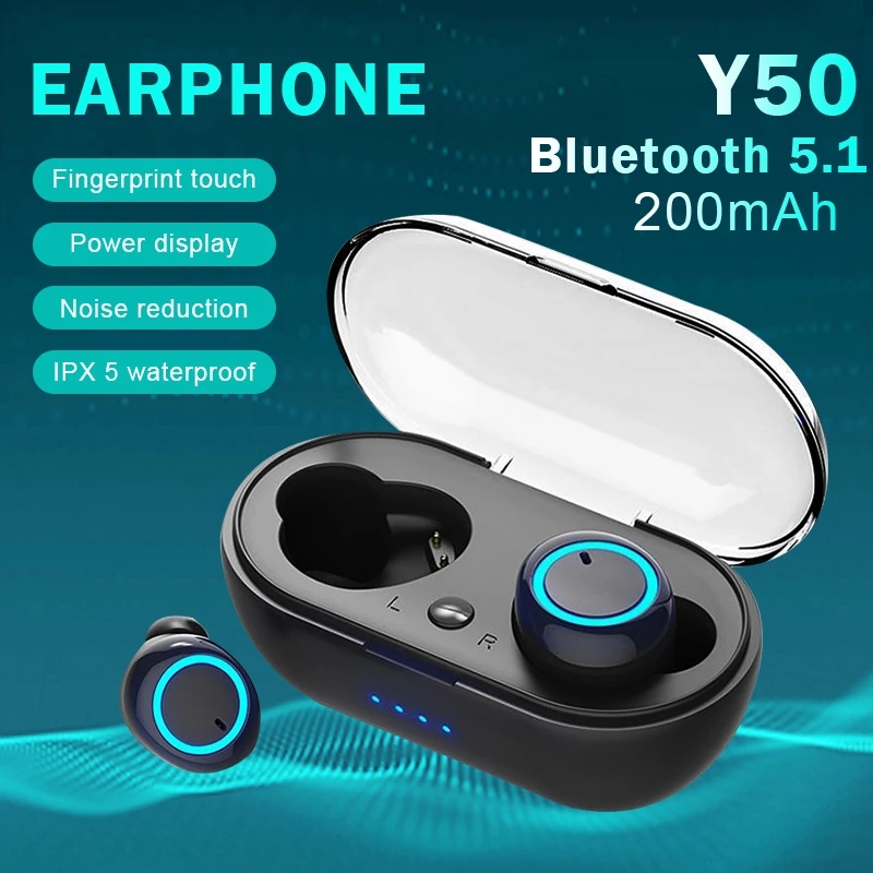 Y50 Bluetooth Earphone Outdoor Sports Wireless Headset 5.0 With Charging Bin Power Display Touch Control Headphone Earbuds for Mobile Smart Cell Phone, Mixed color
Y50 Bluetooth Earphone Outdoor Sports Wireless Headset 5.0 With Charging Bin Power Display Touch Control Headphone Earbuds for Mobile Smart Cell Phone, Mixed color